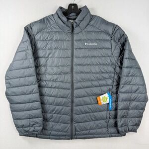 Columbia Foster Falls Puffer Jacket Size XL Mens Dark Gray Omni-Shield NEW